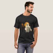 Dames Vintage Halloween Zwarte Kat Onthullend T-shirt (Voorkant volledig)