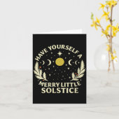 Dames Vintage Heb je eigen kerstfeest solsti Kaart (Gele Bloem)