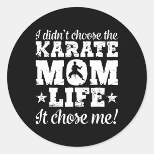 Dames Vintage Ik Heb Niet De Karate Moeder Leven G Ronde Sticker