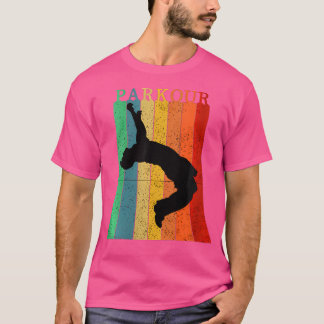 Dames Vintage Parkour Ninja Stad Vrijlopen Springe T-shirt