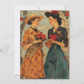Dames Vintage Valentijnsdag Feestdagenkaart (Voorkant)