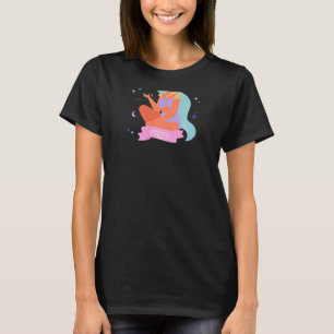 Dames Vissen Zodiac Horoscoop Astrologie achterpri T-shirt