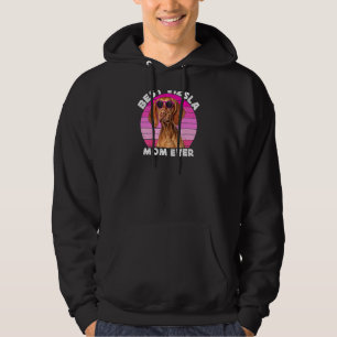 Dames Vizsla Moeder Voor Vrouwen Retro Schattig Ho Hoodie