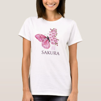Dames Vlinder Sakura Tshirt