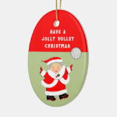 Dames Volleybal Kerst Collectie Keramisch Ornament (Links)