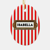 Dames Volleybal Kerst Collectie Keramisch Ornament (Achterkant)