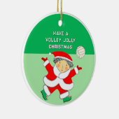 Dames Volleybal Kerst Collectie Keramisch Ornament (Rechts)