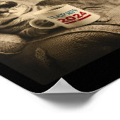 Dames voor Kamala Funny Cat 2024 President Kamala Poster (Hoek)