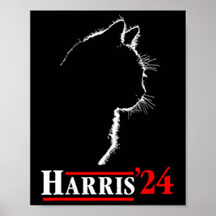 Dames voor Kamala Funny Cat 2024 President Kamala- Poster