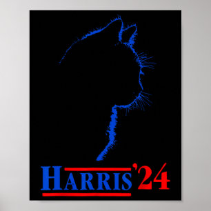 Dames voor Kamala Funny Cat 2024 President Kamala Poster