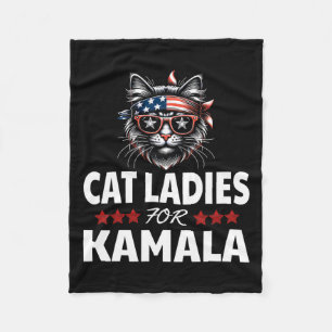 Dames voor Kamala Funny Cat Lover 2024 Kamala-harr Fleece Deken