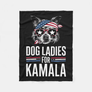 Dames voor Kamala Funny Dog 2024 President Kamala- Fleece Deken