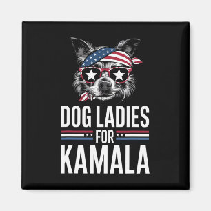 Dames voor Kamala Funny Dog 2024 President Kamala- Magneet