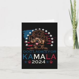 Dames voor Kamala Harris 2024 Poedel Hond Amerika Kaart