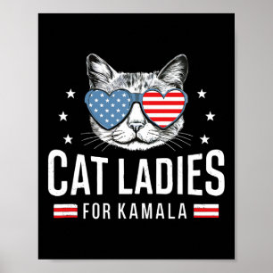 Dames voor Kamala Harris Democratie Stemmen Blauw  Poster