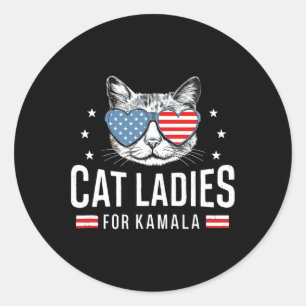 Dames voor Kamala Harris Democratie Stemmen Blauw Ronde Sticker