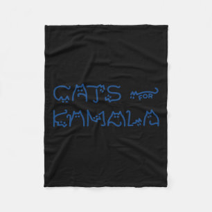 Dames voor Kamala Kattentypografie Alfabet Schatti Fleece Deken