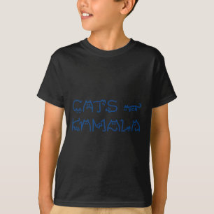 Dames voor Kamala Kattentypografie Alfabet Schatti T-shirt