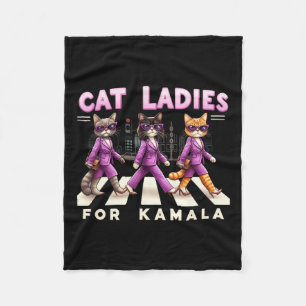 Dames voor Kamala Stemmen Kamala Harris 2024 Cat L Fleece Deken