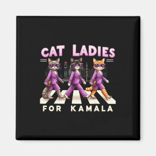 Dames voor Kamala Stemmen Kamala Harris 2024 Cat L Magneet