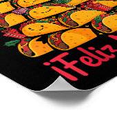 Dames Vrolijk Kerstmis Tacos Boom Feliz Navidad Me Poster (Hoek)