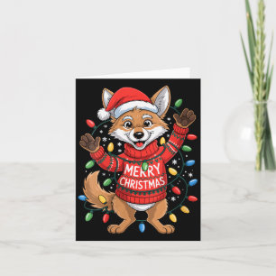 Dames vrolijk kerstvos feestelijk bos winter kaart