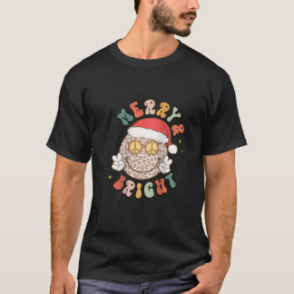 Dames vrolijke heldere luipaardpatroon glimlachend t-shirt