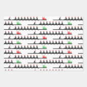 Dames Vrouwen Santa Hat Roeiers Roeiers Crew Team Inpakpapier Vel (Voorkant 3)