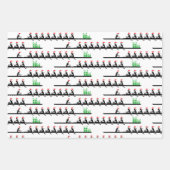 Dames Vrouwen Santa Hat Roeiers Roeiers Crew Team Inpakpapier Vel (Voorkant 2)