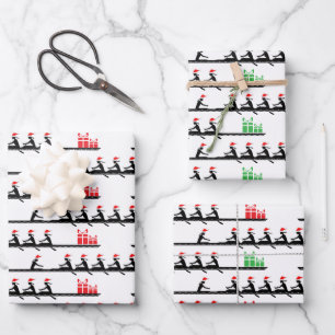 Dames Vrouwen Santa Hat Roeiers Roeiers Crew Team  Inpakpapier Vel