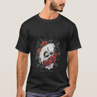 Dames Vulture Cultuur Kat Schedel Memento Mori Got T-shirt