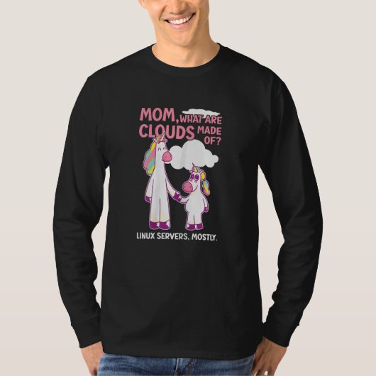 Dames Waaruit Zijn Wolken Gemaakt Linux Cloud Com T-shirt (Voorkant)