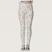 Dames Watercolor Kerstkabouter Leggings (Voorkant)
