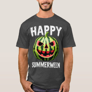 Dames Watermeloen Jackolantern Zomer Halloween Ha T-shirt