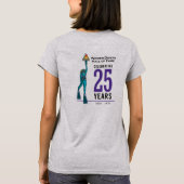Dames WDHOF® 25e Jubileum t-shirt - grijs (Achterkant)