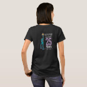 Dames WDHOF® 25e Jubileum t-shirt - zwart (Achterkant volledig)