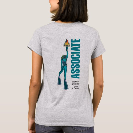 Dames WDHOF® Associate T-shirt - grijs (Achterkant)