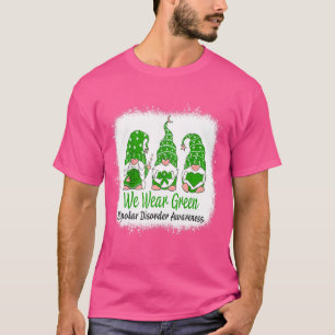 Dames We dragen groen Bipolaire stoornis bewustzij T-shirt