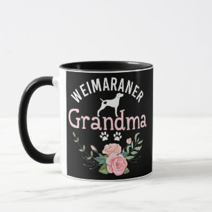 Dames Weimaraner-hondgeschenken voor oma hondenlie Mok
