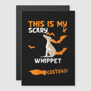 Dames Whippet Kostuum Halloween Lui Enge Hond Magnetische Uitnodiging