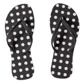 Dames White Polka Dot Teenslippers (Voetbed)