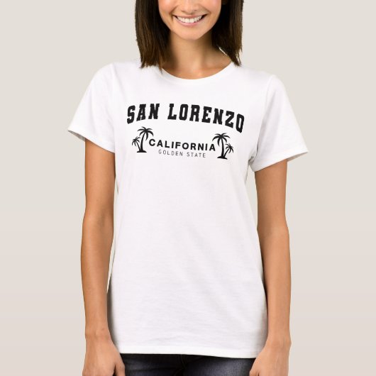 Dames White San Lorenzo, Californië T-shirt (Voorkant)