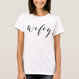 Dames Wifey t shirt voor bruid