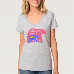 Dames Wild Mama Pride LGBT Beren Kleurrijke Moeder T-shirt