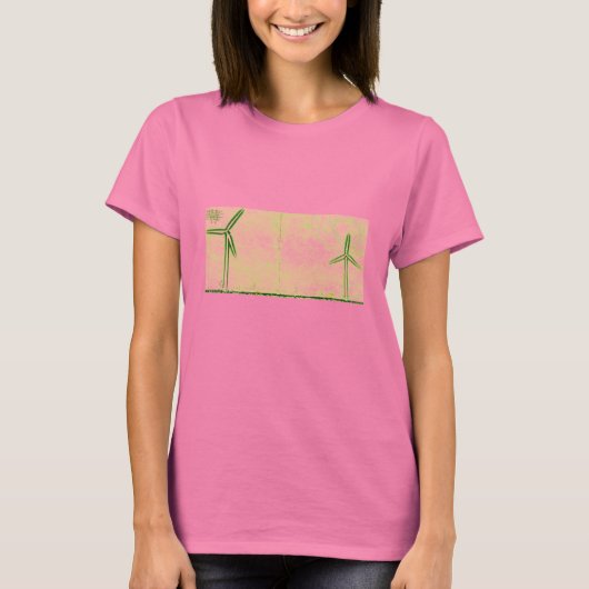 Dames windturbines T_7137 T-shirt (Voorkant)