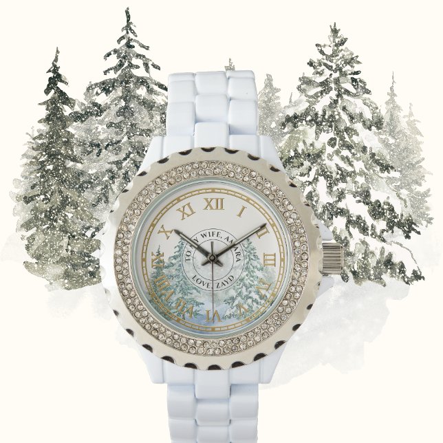Dames Winter Bos Rhinestone Horloge – Goud (Creator heeft geüpload)