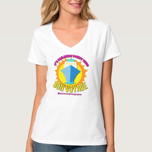 Dames wit Sailaway Party Time T-shirt (Voorkant)