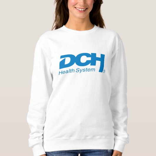 Dames - Wit - Sweater - Big DCH Blue Logo (Voorkant)