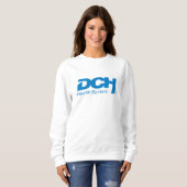 Dames - Wit - Sweater - Big DCH Blue Logo (Voorkant volledig)