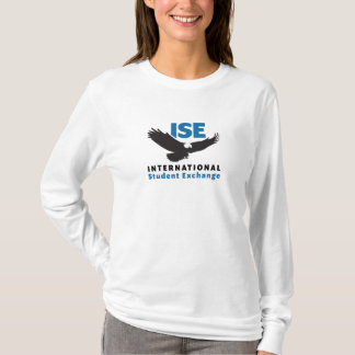 Dames Wit T-shirt met lange mouwen ISE Square Logo